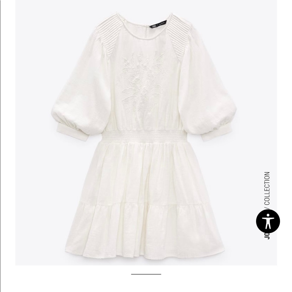 SHORT EMBROIDERED DRESS BY ZARA